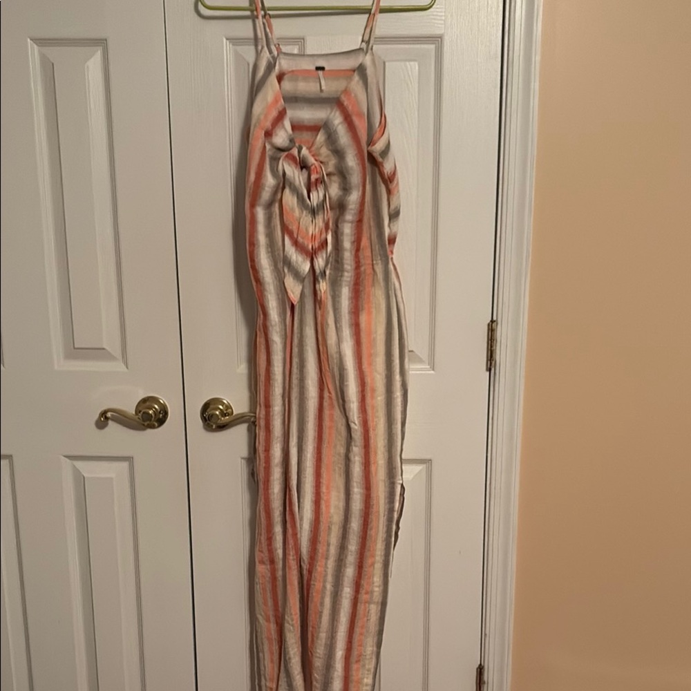 Young Fabulous & Broke Striped Maxi Dress - Orange and Cream